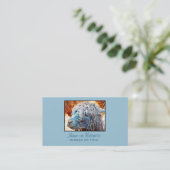 Cute Alpaca Baby in Blue Visitekaartje (Staand voorkant)