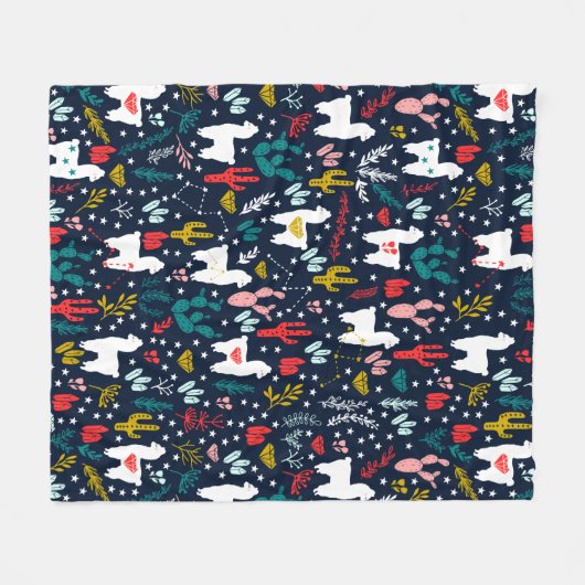 Cute Alpaca Blanket Fleece Deken (Voorkant (Horizontaal))