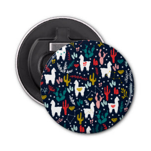 Cute Alpaca Button Flesopener