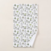 Cute Alpaca & Cactus Pattern Bad Handdoek (Handdoek)