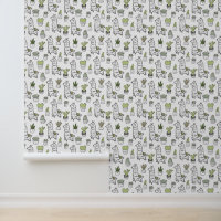 Cute Alpaca & Cactus Pattern