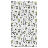 Cute Alpaca & Cactus Pattern Klein Cadeauzakje (Achterkant)