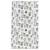 Cute Alpaca & Cactus Pattern Klein Cadeauzakje (Voorkant)