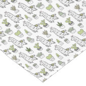 Cute Alpaca & Cactus Pattern Korte Tafelloper (Hoek)