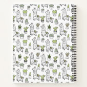 Cute Alpaca & Cactus Pattern Notitieboek (Achterkant)