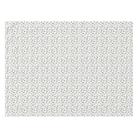 Cute Alpaca & Cactus Pattern Tafelkleed (Voorkant (Horizontaal))