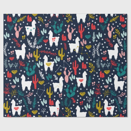 Cute Alpaca Cadeaupapier (Vlak)