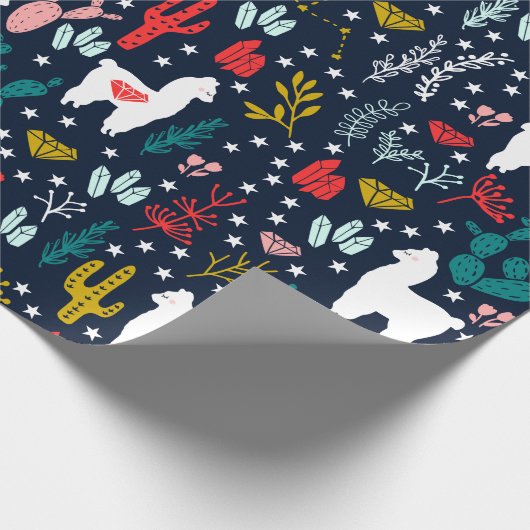 Cute Alpaca Cadeaupapier (Hoek)