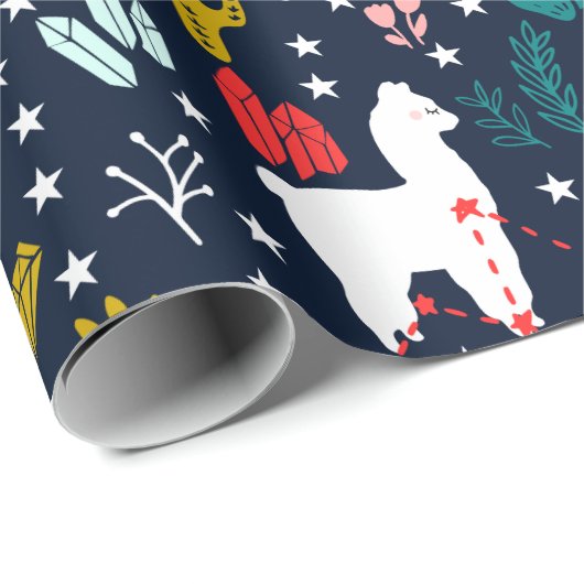 Cute Alpaca Cadeaupapier (Rol Hoek)