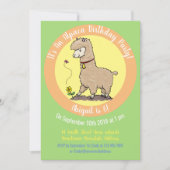 Cute alpaca cartoon kaart (Voorkant)