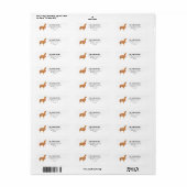 Cute Alpaca Dier Retouradres Etiket (Full Sheet)