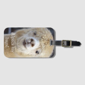 Cute Alpaca face Bagagelabel (Voorkant (horizontaal))