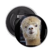 Cute Alpaca face Button Flesopener (Voorkant)