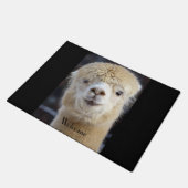 Cute Alpaca face Deurmat (Schuin)