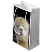 Cute Alpaca face Klein Cadeauzakje (Achterkant Gekanteld)