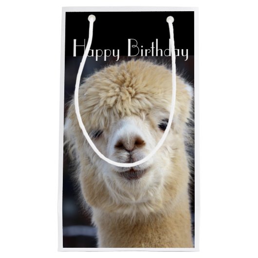 Cute Alpaca face Klein Cadeauzakje (Voorkant)