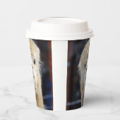 Cute Alpaca face Papieren Bekers (Links)