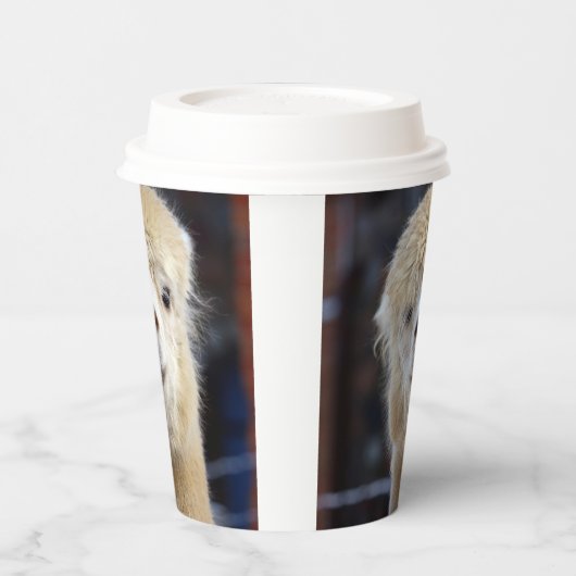 Cute Alpaca face Papieren Bekers (Links)