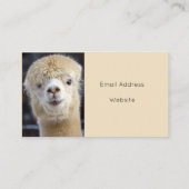 Cute Alpaca face Visitekaartje (Achterkant)