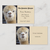 Cute Alpaca face Visitekaartje (Voorkant / Achterkant)