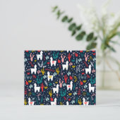 Cute Alpaca Feestdagenkaart (Staand voorkant)