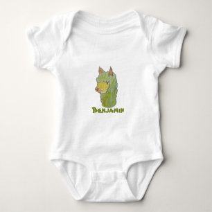 Cute alpaca gezichtskunst romper