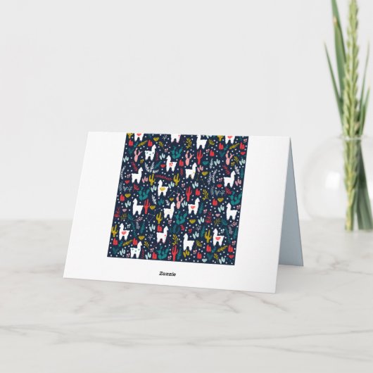 Cute Alpaca Kaart (Achterkant)