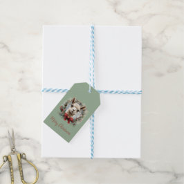 Cute Alpaca Kerst Geschenklabel Cadeaulabel