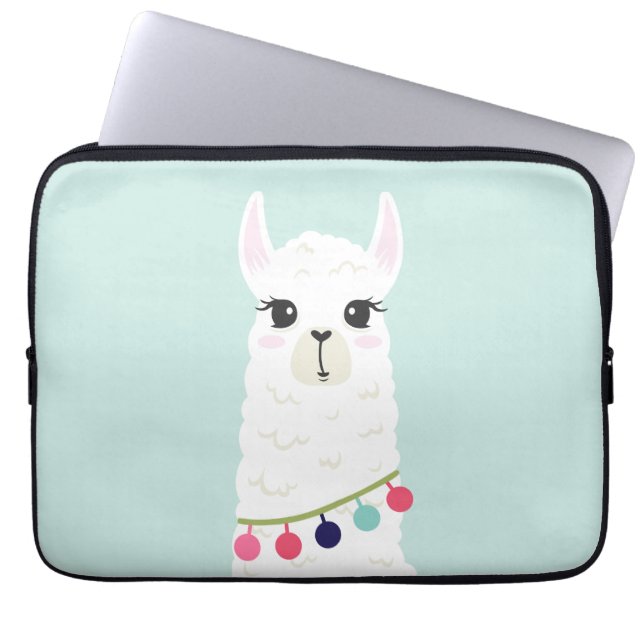 Cute Alpaca Laptop Sleeve (Voorkant)