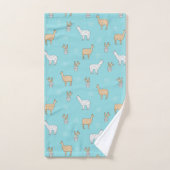 Cute Alpaca Llama Cactus Pattern Bad Handdoek (Handdoek)