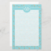 Cute Alpaca Llama Cactus Pattern Briefpapier (Voorkant / Achterkant)