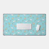 Cute Alpaca Llama Cactus Pattern Bureaumat (Keyboard & Muis)
