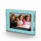 Cute Alpaca Llama Cactus Pattern Fotoblokken (Rechts)