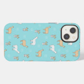 Cute Alpaca Llama Cactus Pattern iPhone Hoesje (Achterkant horizontaal)