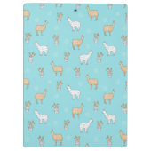 Cute Alpaca Llama Cactus Pattern Klembord (Achterkant)