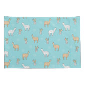 Cute Alpaca Llama Cactus Pattern Kussensloop (Achterkant-Rechts)