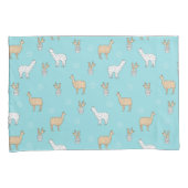 Cute Alpaca Llama Cactus Pattern Kussensloop (Voorkant-Rechts)