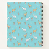 Cute Alpaca Llama Cactus Pattern Notitieboek (Achterkant)