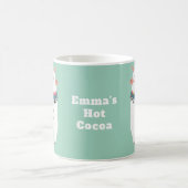 Cute Alpaca Llama Mint Green Hot Cocaca Koffiemok (Center)