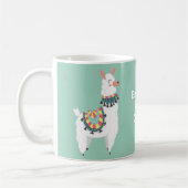 Cute Alpaca Llama Mint Green Hot Cocaca Koffiemok (Links)