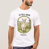Cute Alpaca Moeder of Vader T-shirts Top Heren Dam (Voorkant)