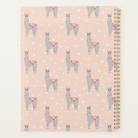 Cute Alpaca Persoonlijk Planner (Achterkant)