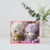 Cute Alpaca Post Card Briefkaart (Staand voorkant)