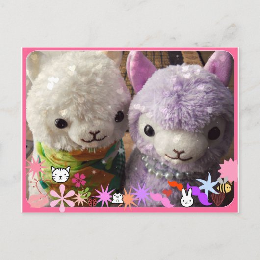 Cute Alpaca Post Card Briefkaart (Voorkant)