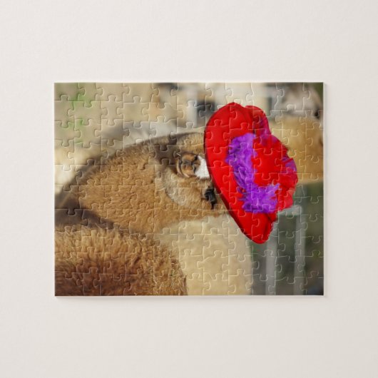Cute Alpaca Puzzle met Gift Box Legpuzzel (Horizontaal)