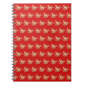 Cute Alpaca Red Pattern Notitieboek (Voorkant)