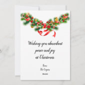 Cute Alpaca Santa Hat Kaart (Achterkant)