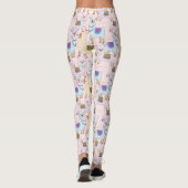 Cute Alpaca Seamless Pattern Leggings (Achterkant)