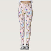 Cute Alpaca Seamless Pattern Leggings (Voorkant)
