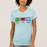 Cute Alpaca T-shirt<br><div class="desc">Peace Love Alpacas. Een schattig boerderij dierencadeau met een vredesteken, een hart en een schattige alpiaca.</div>